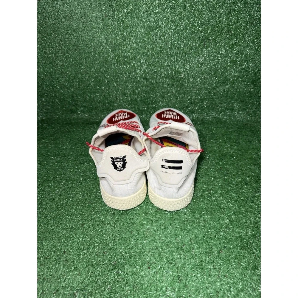 Adidas HU Human Made Pharrell Williams Mens Size 13.5 White Red Running Shoes
